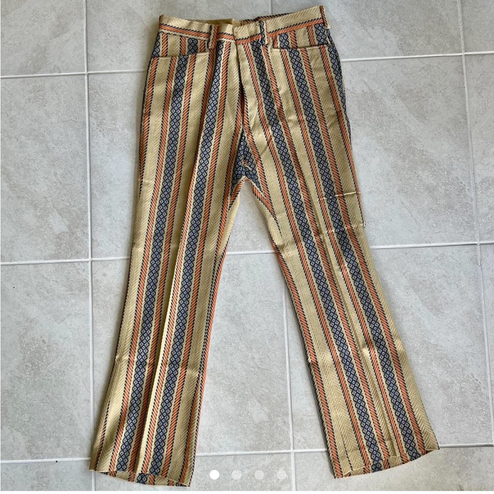 True Vintage 1960’s/1970’s Aztec style bell bottoms